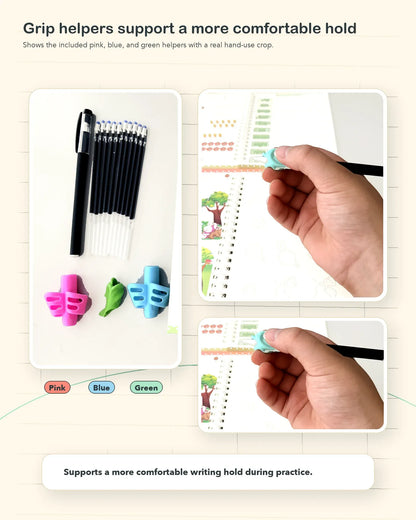 Grip helpers and two-finger trainer detail